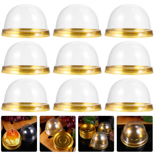 150Pièces Boîtes Mousse Transparentes Dorées Pour Cadeaux 2