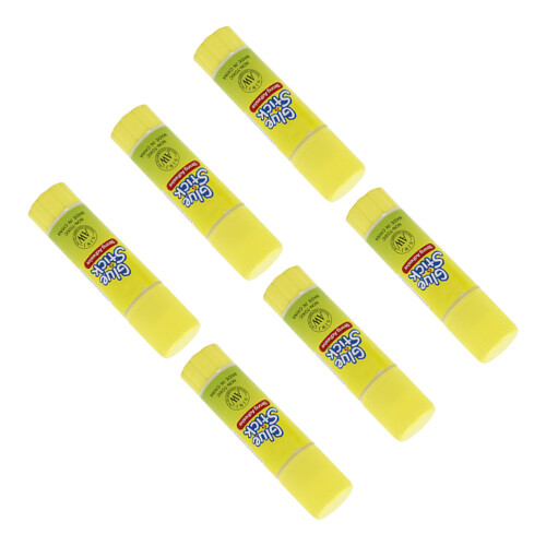 6Pcs 9G Solid Adhesive Glue Stick For School Office Use
