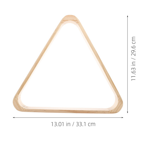Wooden 9-Ball Triangle Rack For Pool Table Light Yellow 1