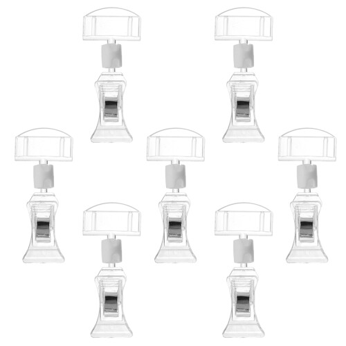 7Pièces Présentoir Étiquette Prix Transparent 360 Rotatif