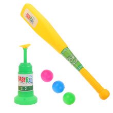 One Set Baseball Bat Ball Pitching Machine Colorful Sports Toy For Kids