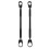 2Pcs Motorcycle Handlebar Balance Bar Aluminum Adjustable Extender 10