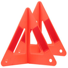 2 Sets Plastic Triangle Reflective Road Safety Kit For Car