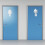 1Paire Plaques Signal Toilettes Argentées Usage Porte 11