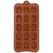 1Kleine Siliconen Chocoladevorm Koffie Kleur Anti-Aanbak Voor