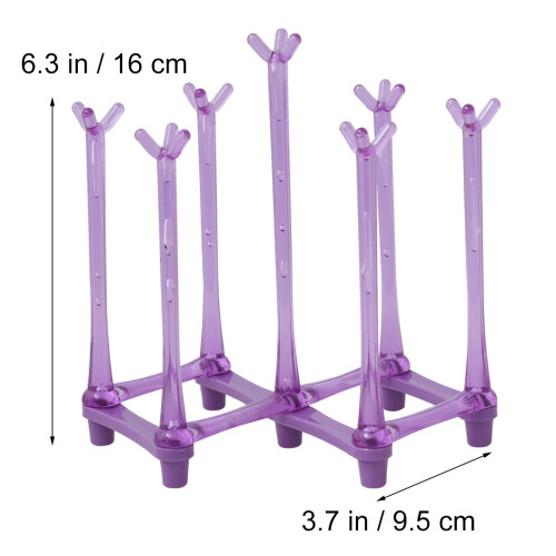 Creative 7-Stick Foldable Plastic Drying Rack For Cups Mugs Bottles 1