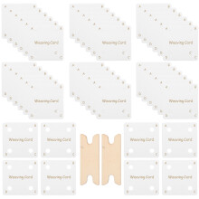 5 Sets Tablet Weaving Cards With Shuttle For Small Weaving Projects