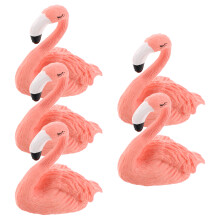 5Pcs Pink Flamingo Resin Nail Practice Stand For Beginners Diy Art