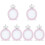 6 Pcs Nail Crown Display Board Frame For Manicure Decor 5