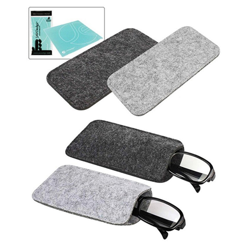 Happyyami 10 Pcs Felt Glasses Case Travel Storage Pouch With Pen Holder