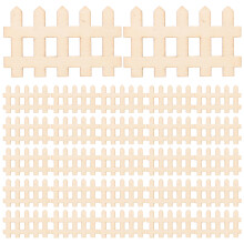 200 Pcs Mini Wooden Picket Fence For Garden Use