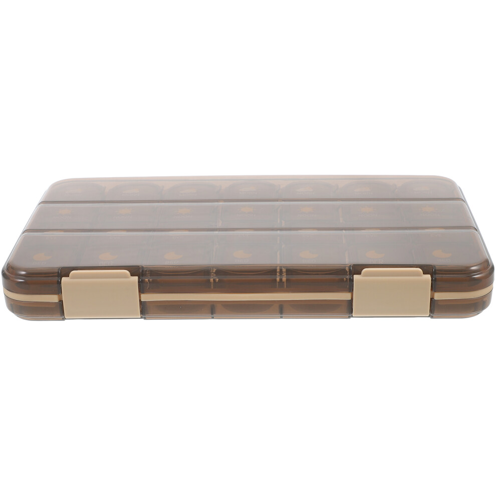 Happyyami 3Pcs Portable Medicine Case With Cover For Travel And Storage