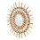 1Pc Rattan Weaving Wall-Mounted Makeup Mirror Khaki 1