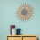 1Pc Rattan Weaving Wall-Mounted Makeup Mirror Khaki 7