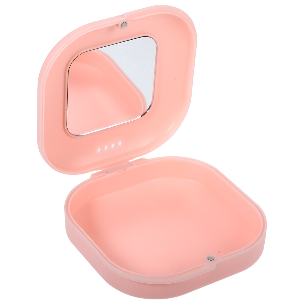 Aboofan Portable Denture Case With Mirror For Retainer Storage