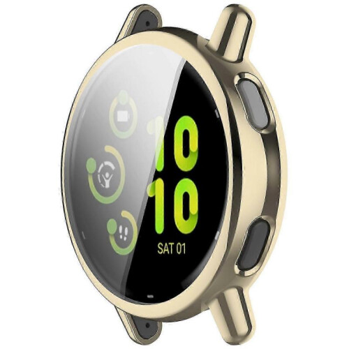 (Light Gold, Gold) Flexible protector for Garmin vivoactive 5 with full edge coverage 1