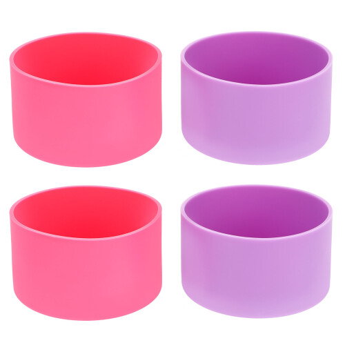 4Pcs Silicone Bottle Bottom Protective Covers For Household Use