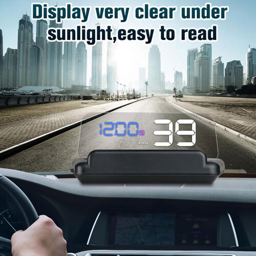 Windscreen On Board Computer Car Windshield Digital Speedometer Projector HUD MPH RPM Head Up Display Navigation Aid 2