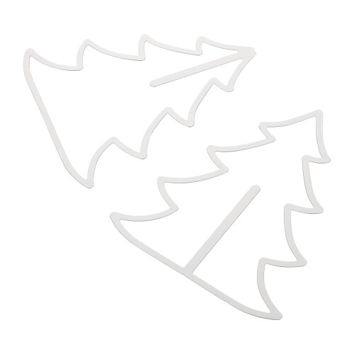 2 Pcs Carbon Steel Christmas Tree Stencil 1