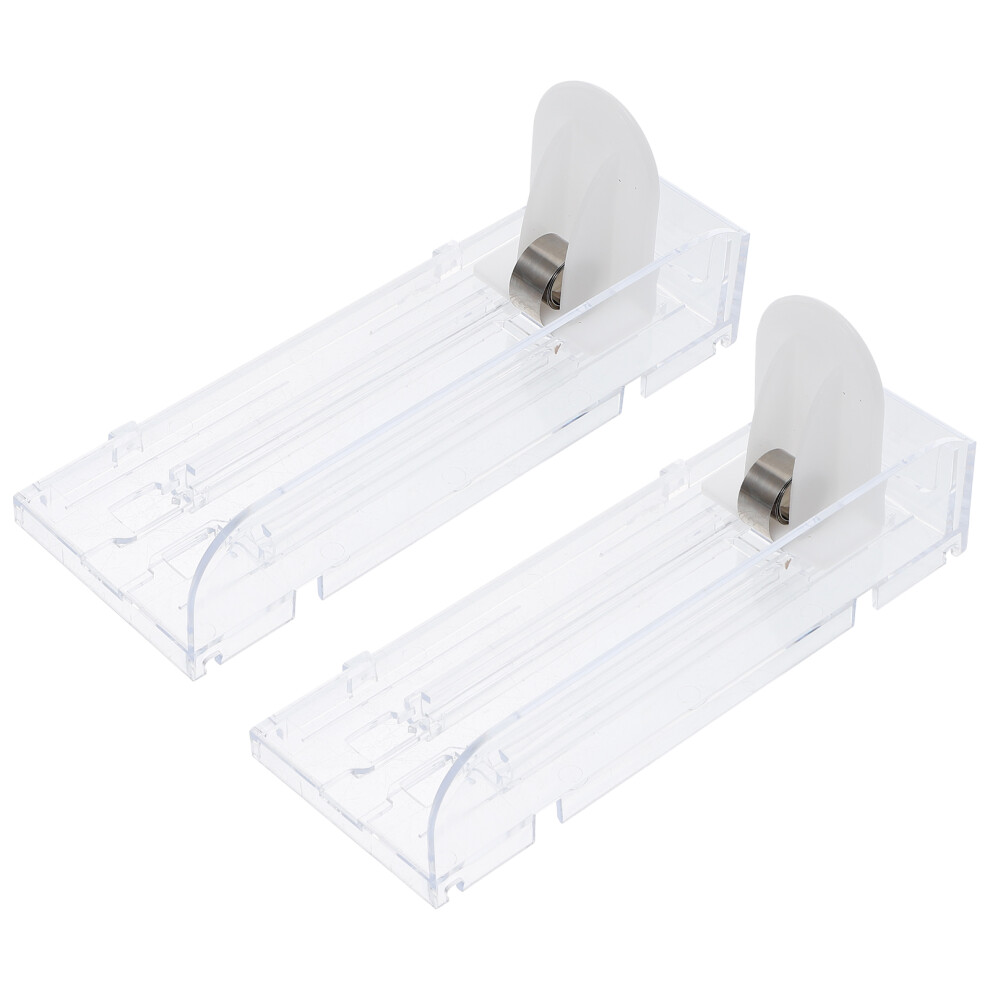 Inoomp 4 Pcs Auto-Push Display Holders For Shop Transparent