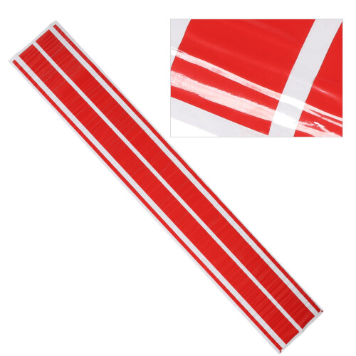Vinyl-Haubenstreifenabdeckung - Rot, universell passend 2