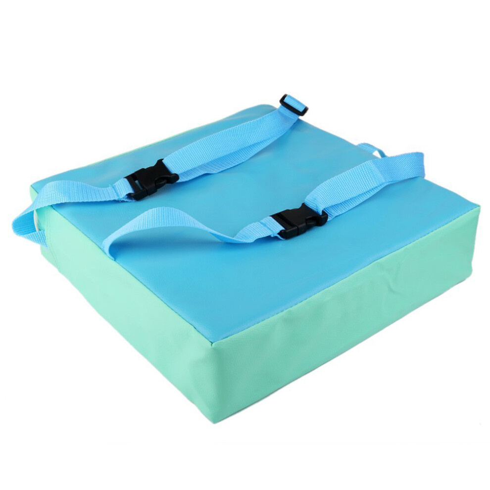 Inoomp 2Pcs Faux Kids Dining Chair Booster Cushion Baby Seat Blue