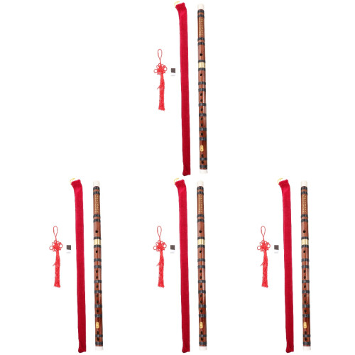 4 Sets Chinese Style Bamboo Flute Portable for Beginners 1