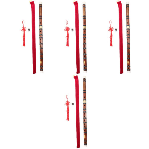 4 Sets Chinese Style Bamboo Flute Portable for Beginners 2
