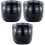 3Pcs Black Riding Visor Pc Fence Windproof Shield with Buckle 3