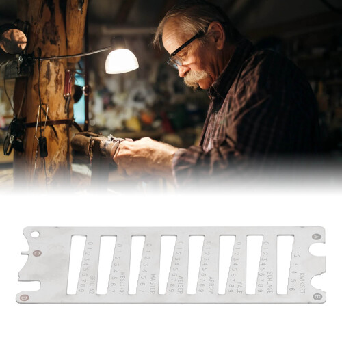High Precision 8 in 1 Key Gauge Durable Spring Steel for Longevity