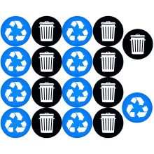 4 Sets Trash Can Recycle Stickers Waste Sorting Decals