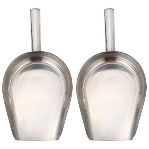 2 Pcs Stainless Steel Flat Bottom Ice And Snow 1
