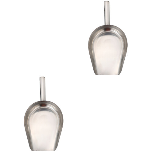 2 Pcs Stainless Steel Flat Bottom Ice And Snow 2