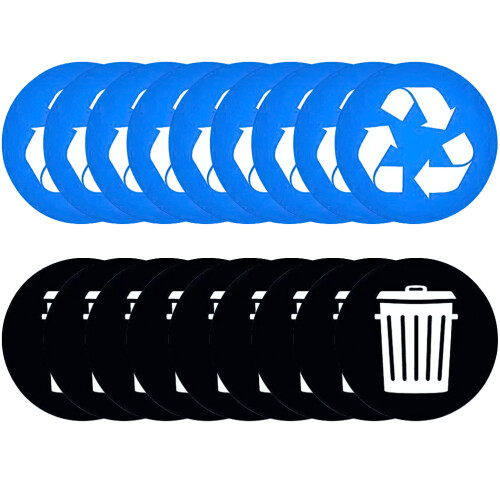 4 Sets Trash Can Recycle Stickers Waste Sorting Decals 2