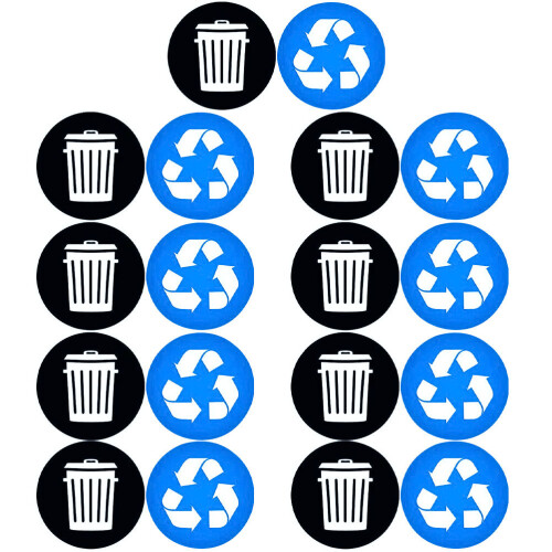 4 Sets Trash Can Recycle Stickers Waste Sorting Decals 1