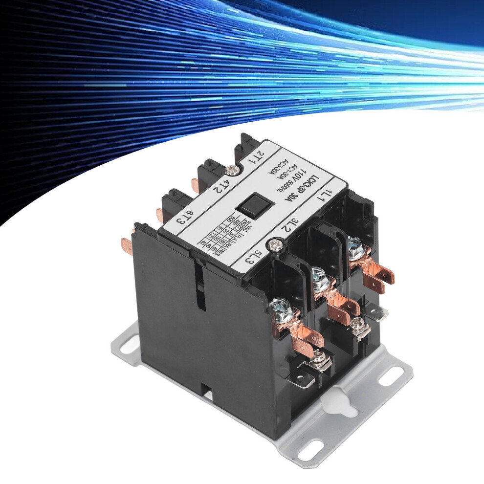 Lck3 3P Ac Contactor 30A Heat Resistant Pp Shell Silver Alloy Contact 110V 7901351927882