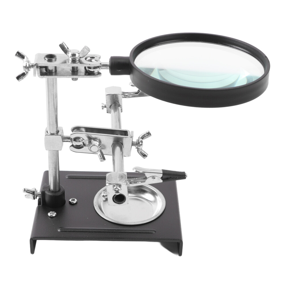 Magnifying Glass Soldering Station With Auxiliary Clip, 6.3 Inch Glass Lens 5091351928100