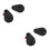 2Pcs Steel Automatic Retractable Cable Cases Black Anti Loss Holders 9