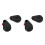 2Pcs Steel Automatic Retractable Cable Cases Black Anti Loss Holders 5