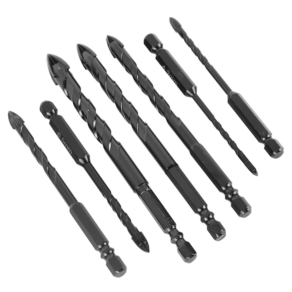 High Hardness 7Pcs Hex Alloy Drill Bit Set 4 Flute With Box 3-12Mm 8131351928285