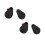 2Pcs Steel Automatic Retractable Cable Cases Black Anti Loss Holders 8