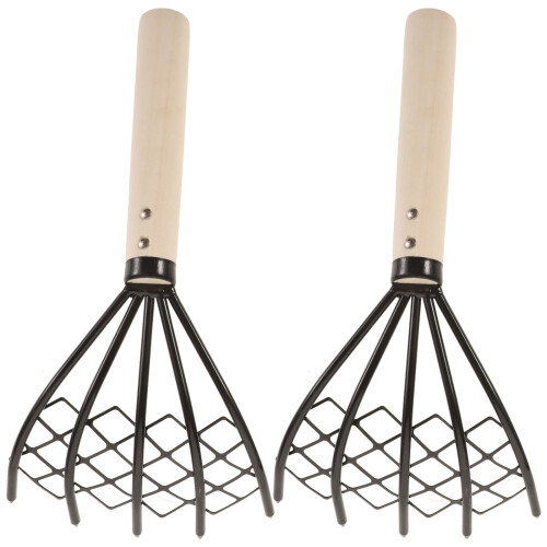 2 Pièces Râteau Acier Carbone Filet Pour Huîtres