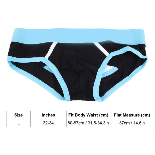 Letter Deco Baumwolle Herren Slips Schwarz L MoistureWick 1