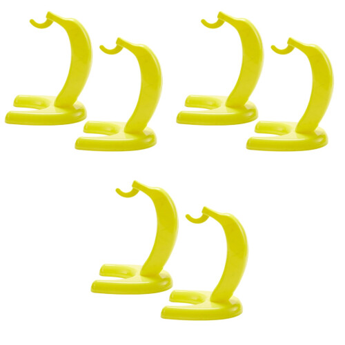 6 Pcs Plastic Banana Shaped Hanging Holder For Kitchen Decor 2