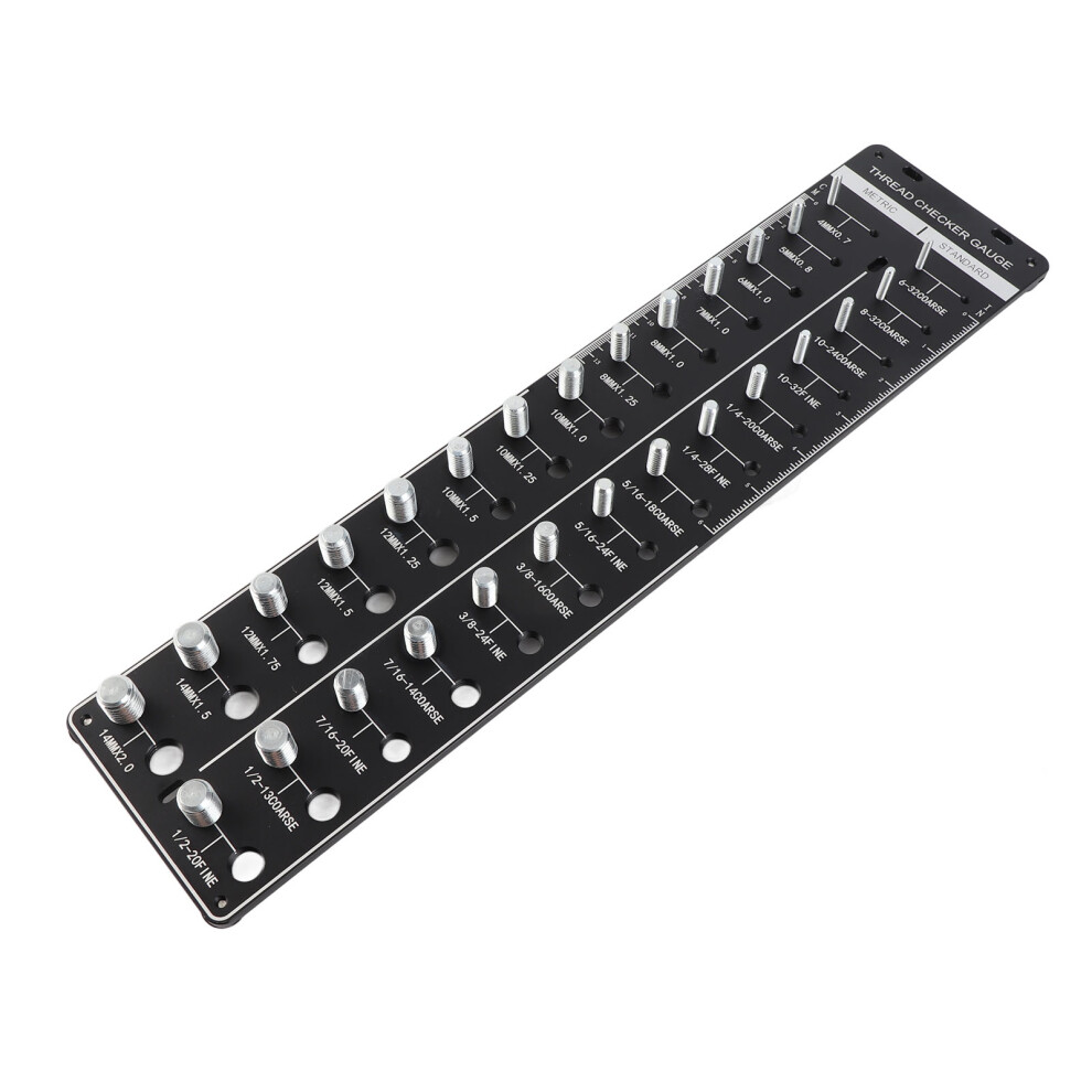 Nut And Bolt Thread Checker Gauge For Metric & Inch Sizes, Metal 4211351930014