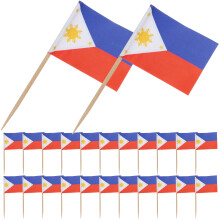 300 Pcs Fruit Picks With Philippine Flags For Cocktails And Desserts