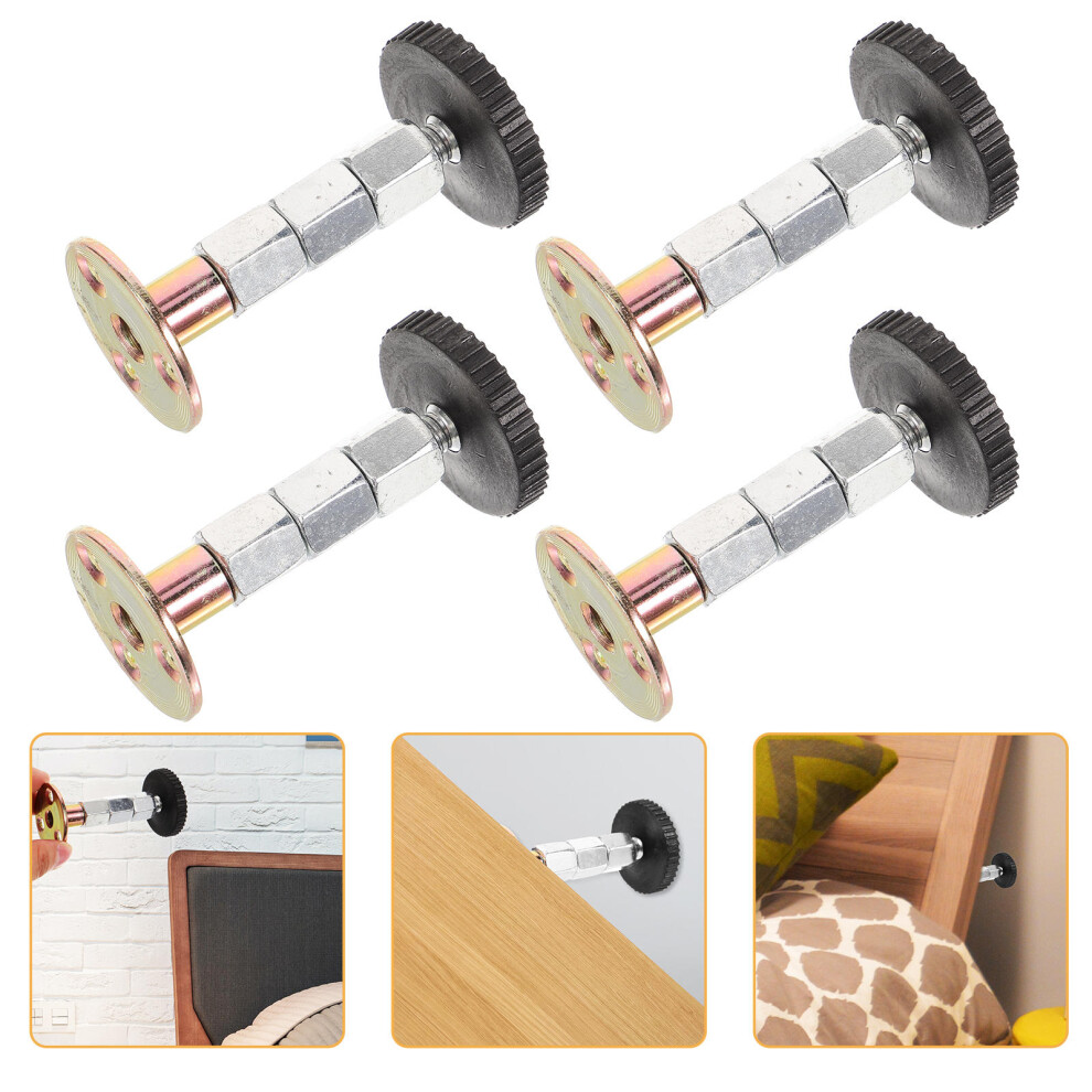 12 Pcs Adjustable Bed Headboard Bracket Bed Stopper 031049687648