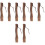 8 Pcs Wooden Replacement Handle Grip Set 5