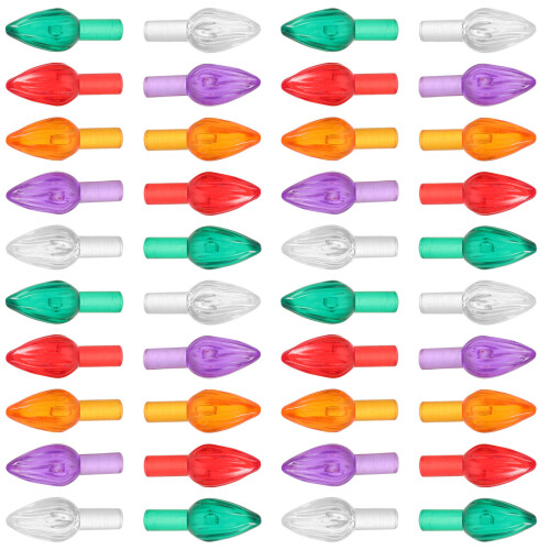 500 Pcs Ceramic Christmas Tree Lights Multi Color Twist Bulbs