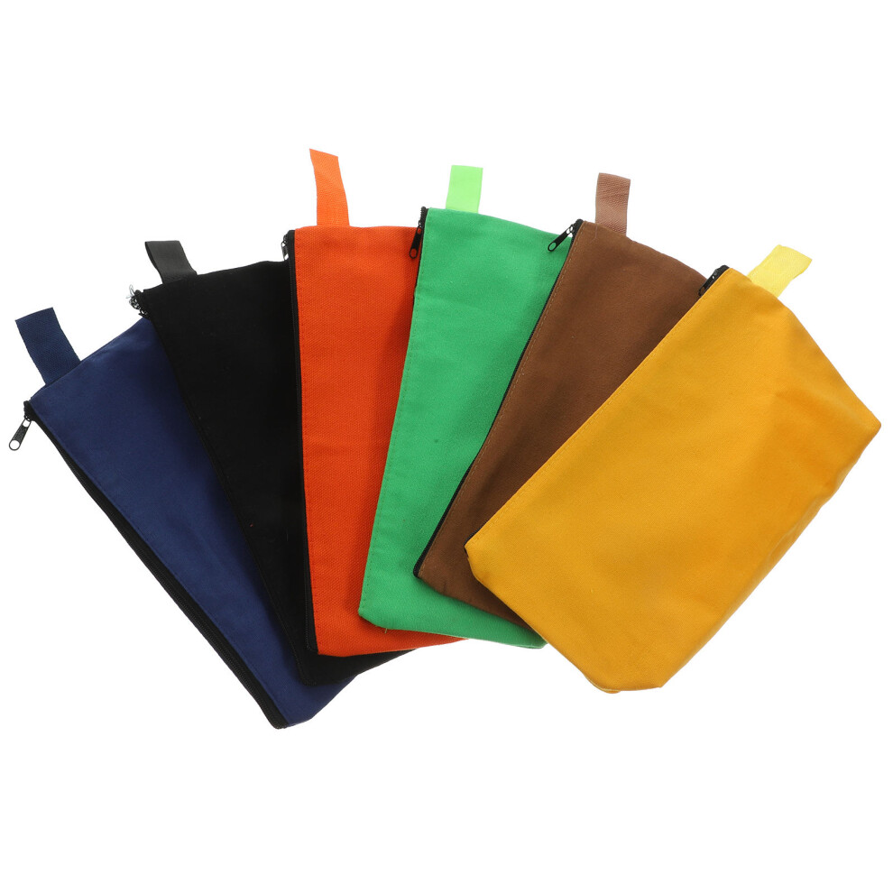 12 Pcs Canvas Tool Storage Bag With Zipper Closure 031409091382